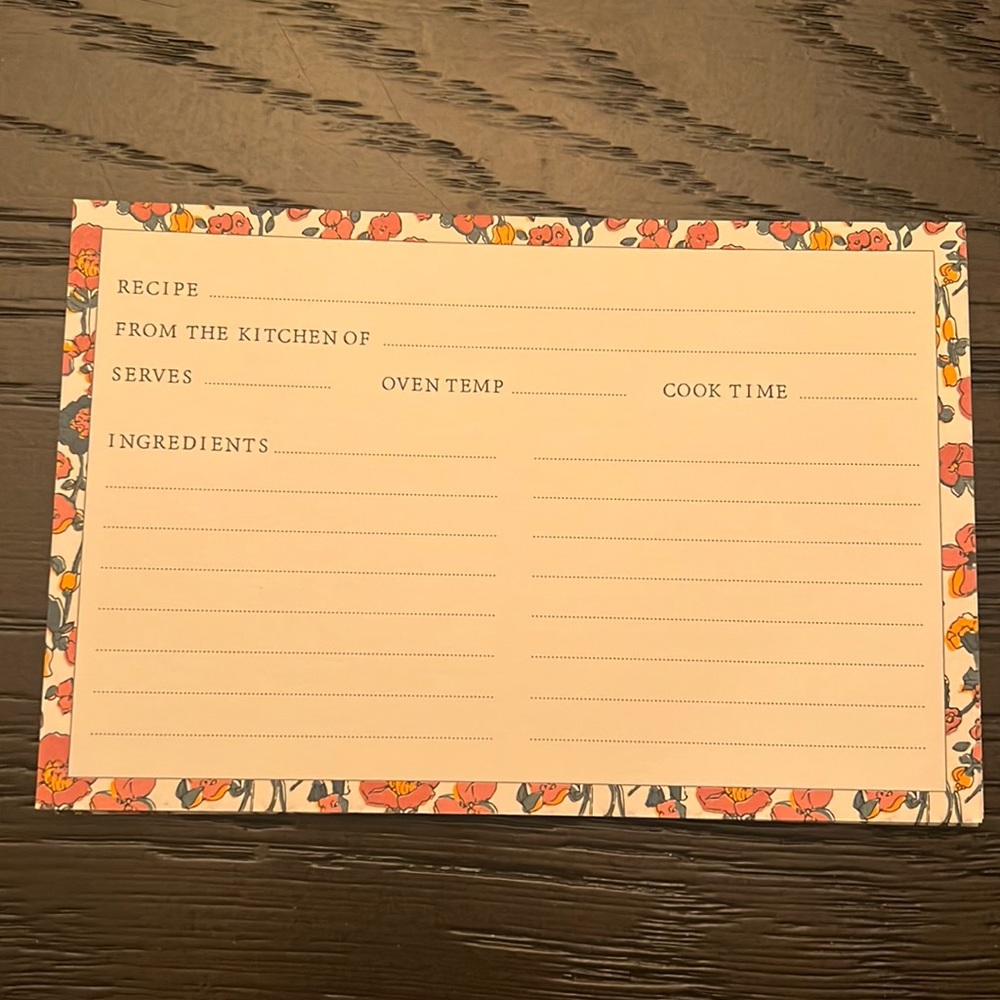 17 recipe cards